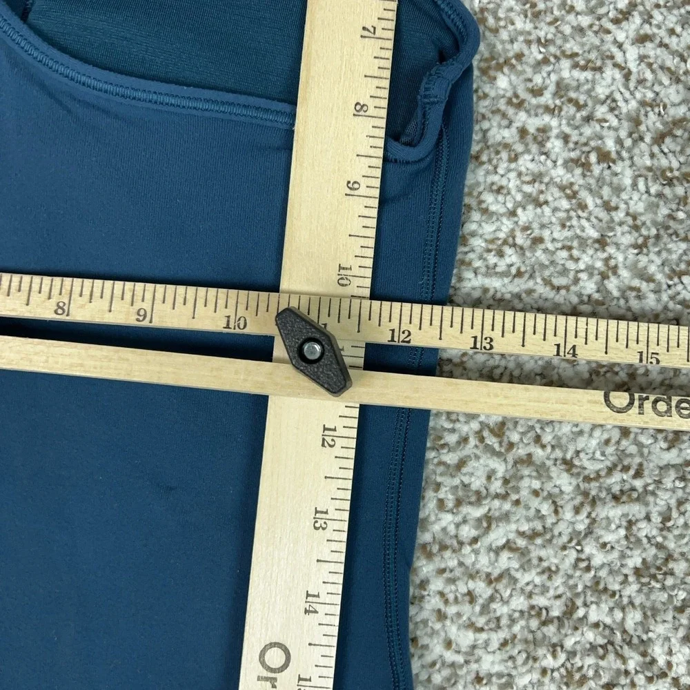 Lululemon Tank Top Womens 8 Blue Scoop Neck Camisole Built In Bra Yoga Gym Sport